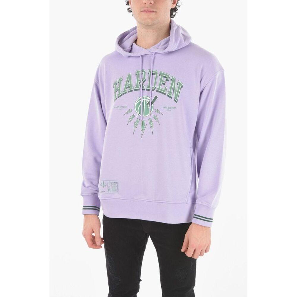 JAMES HARDEN x NEIL BARRETT Easy Fit Hoodie with Hood and Printed Logo